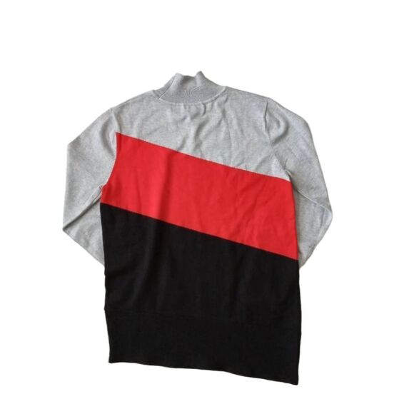 89th & Madison Asymmetrical Hem Colorblock Knit Pullover Sweater Women's Medium - Picture 2 of 11
